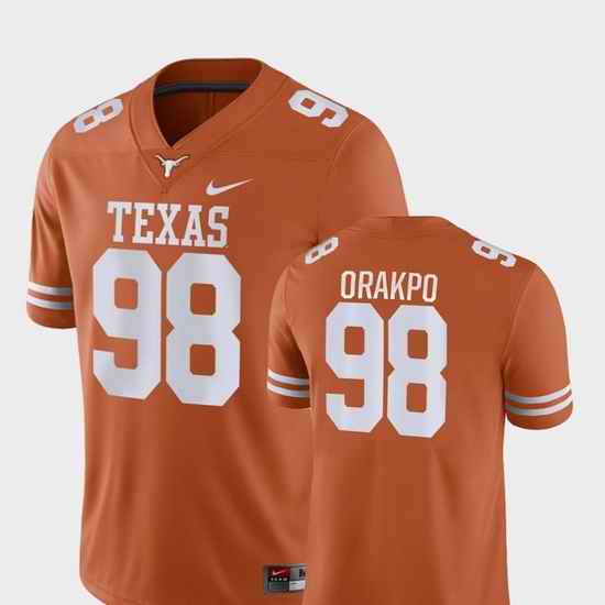 Men Texas Longhorns Brian Orakpo 98 Orange Game College Football Jersey
